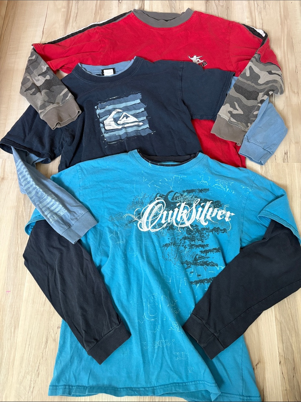 Vintage Y2K Quiksilver Skate Streetwear Long Sleeve T-Shirts (3 Tee Lot)